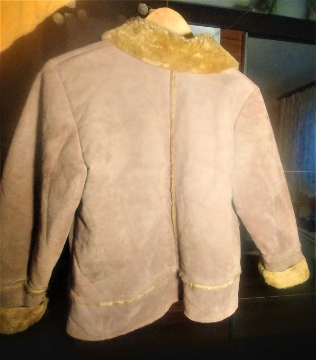 Kurtka, futerko, kożuszek, 10 lat, kolor camel, 138 cm