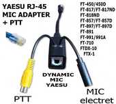 Adapter Yaesu RJ45 na mikrofon pojemnościowy + PTT