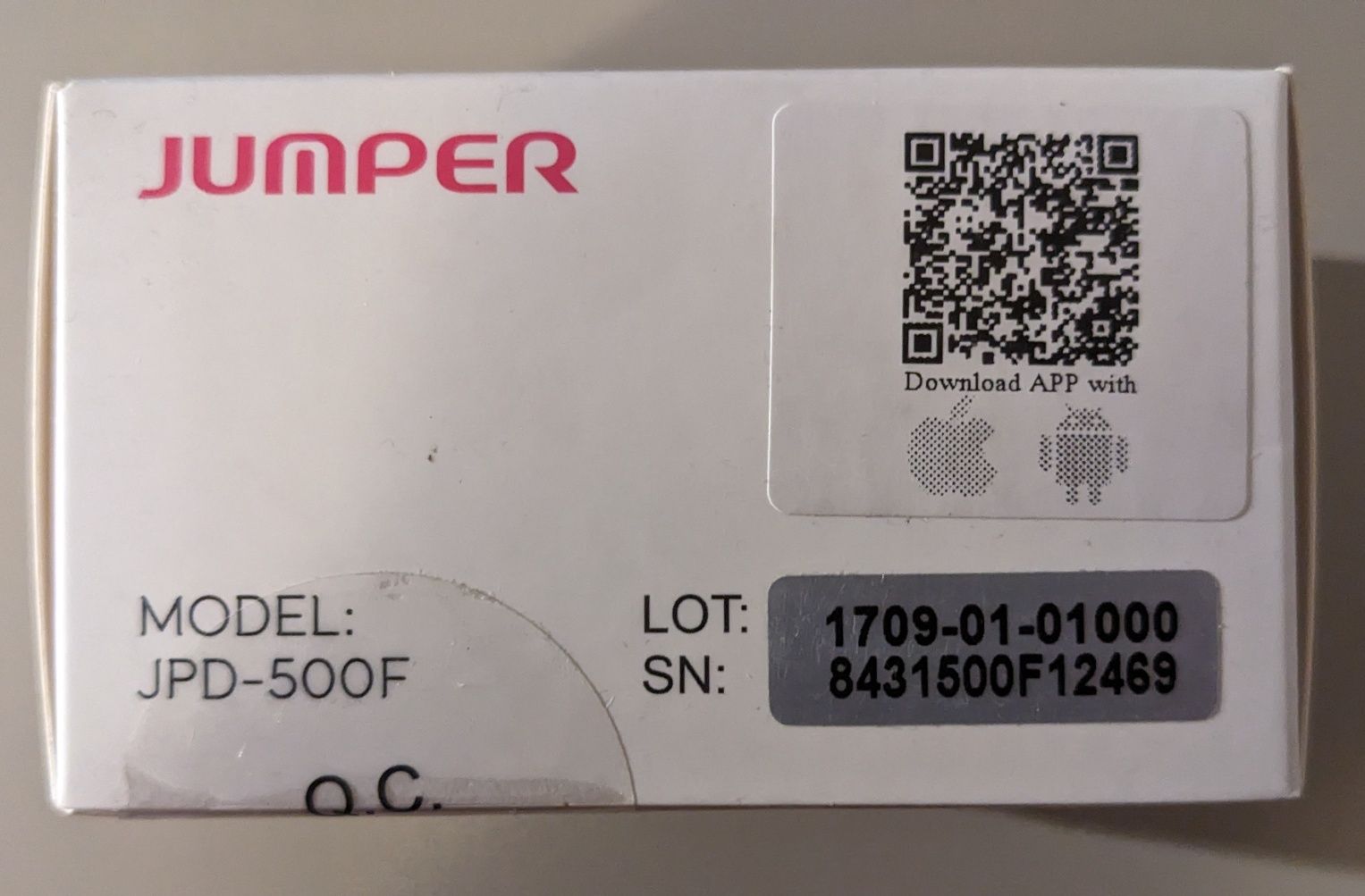 Pulsoskymetr medyczny bluetooth Jumper JPD-500F, aplikacja na smartfon