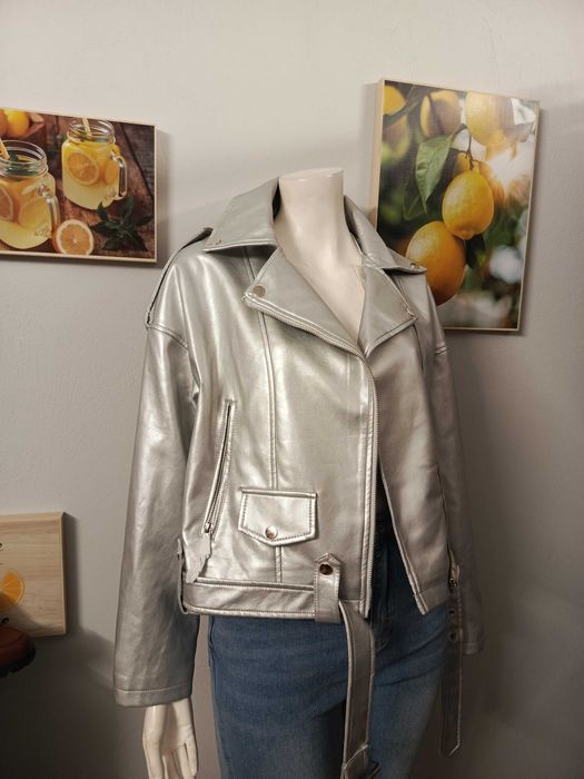 Ramoneska srebrna napisy rozmiar M