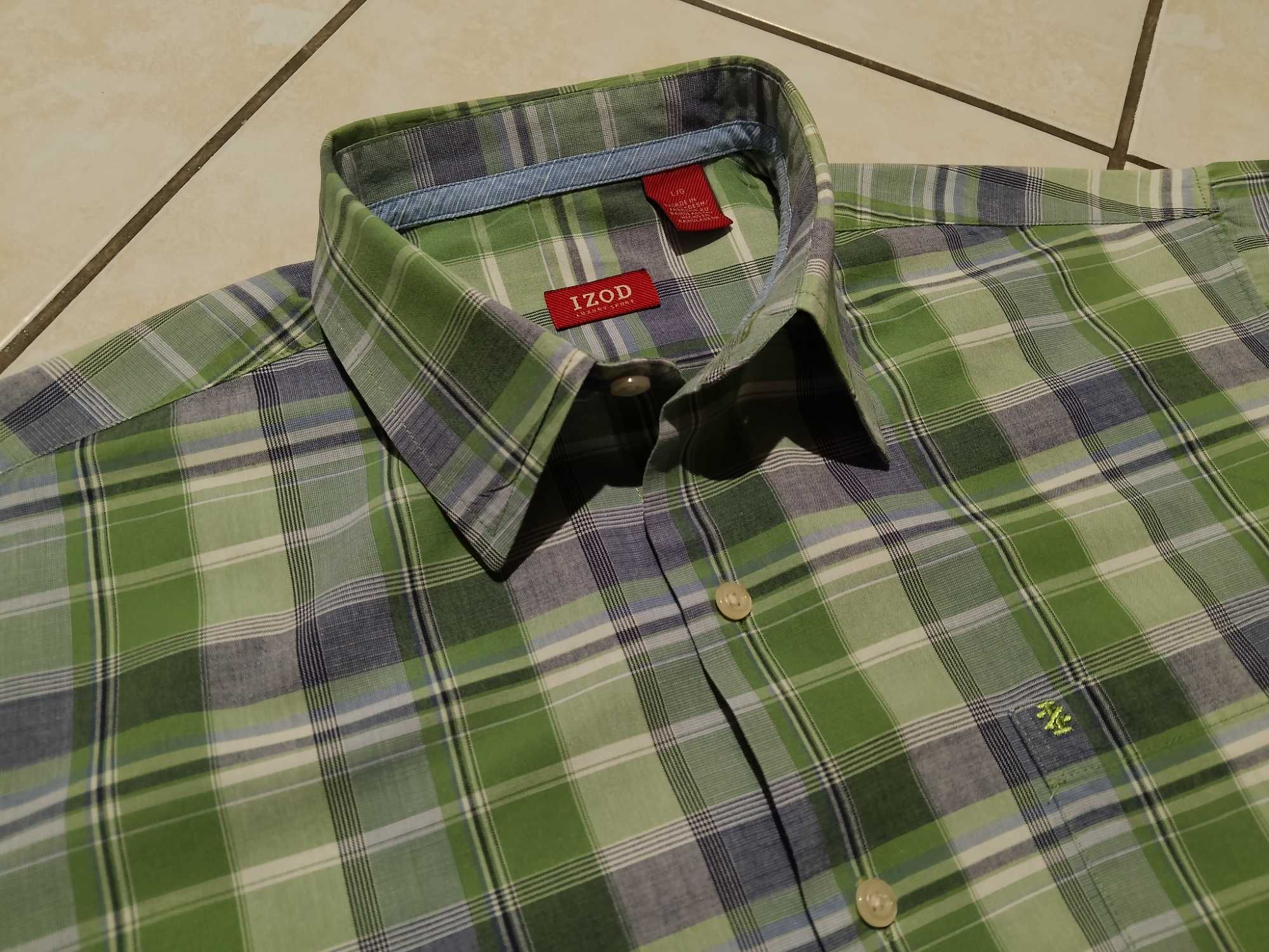 IZOD USA - NOWA! z LOGO Koszula Męska krótki rękaw rozmiar XXL