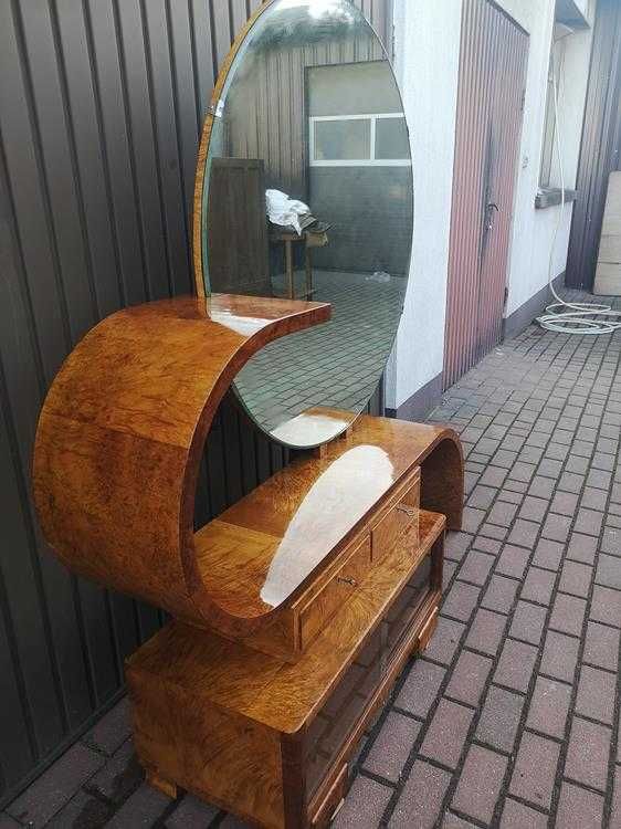 Toaletka Art Deco Politura Orzech-Unikat Stara Antyk Po Renowacji.