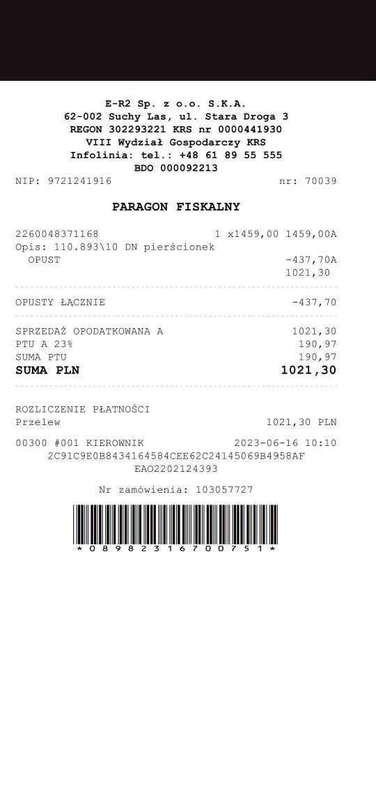 Pierścionek zaręczynowy