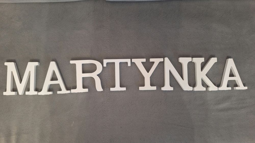 Drewniane literki z imieniem MARTYNKA