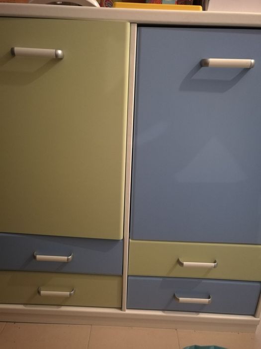 Berço-cama convertível com gavetas/cama extra 70x140 cm