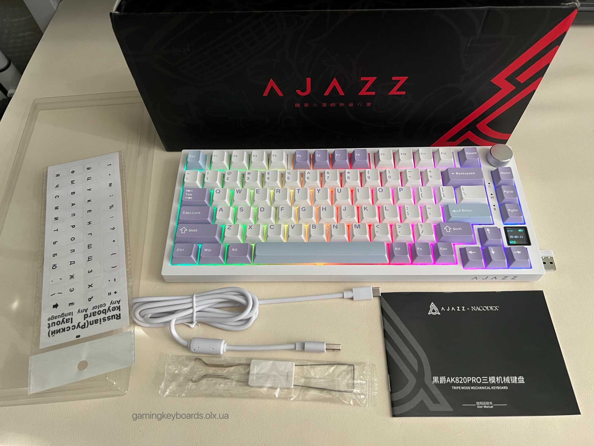 ‼️Нові Ajazz AK820 Pro‼️. Механічна Бездротова Клавіатура