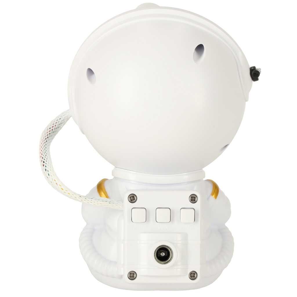 Lampka nocna dla dzieci projektor gwiazd astronauta na pilot biała