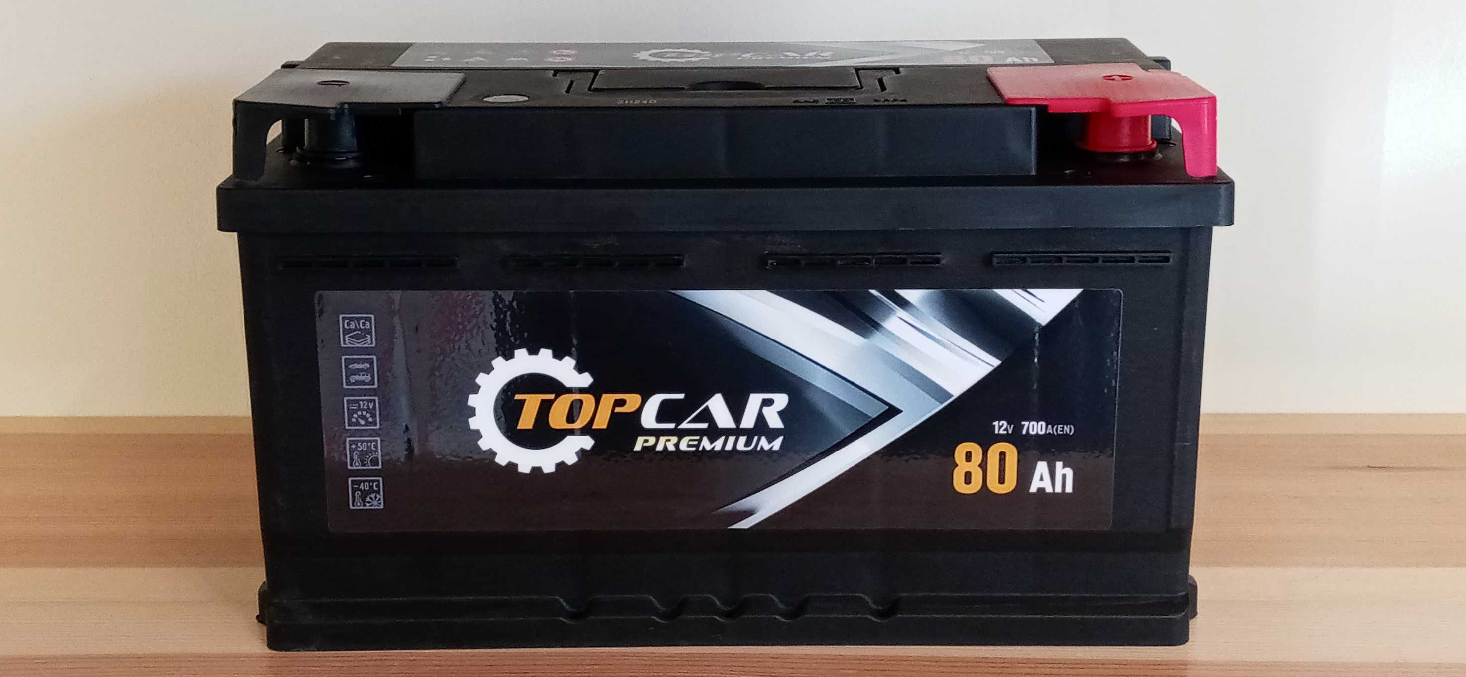 Akumulator TopCar 80Ah 700A Sosnowiec Montaż Dowóz