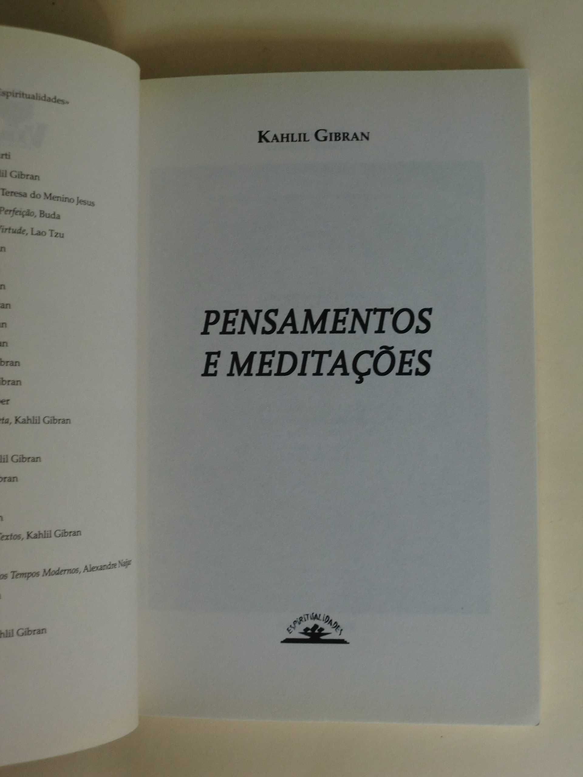 Pensamentos e Meditações
de Kahlil Gribran