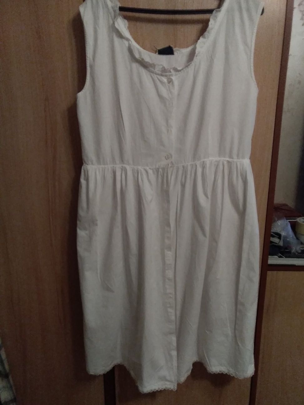 Sukienka rozpinana biała XL Lindex