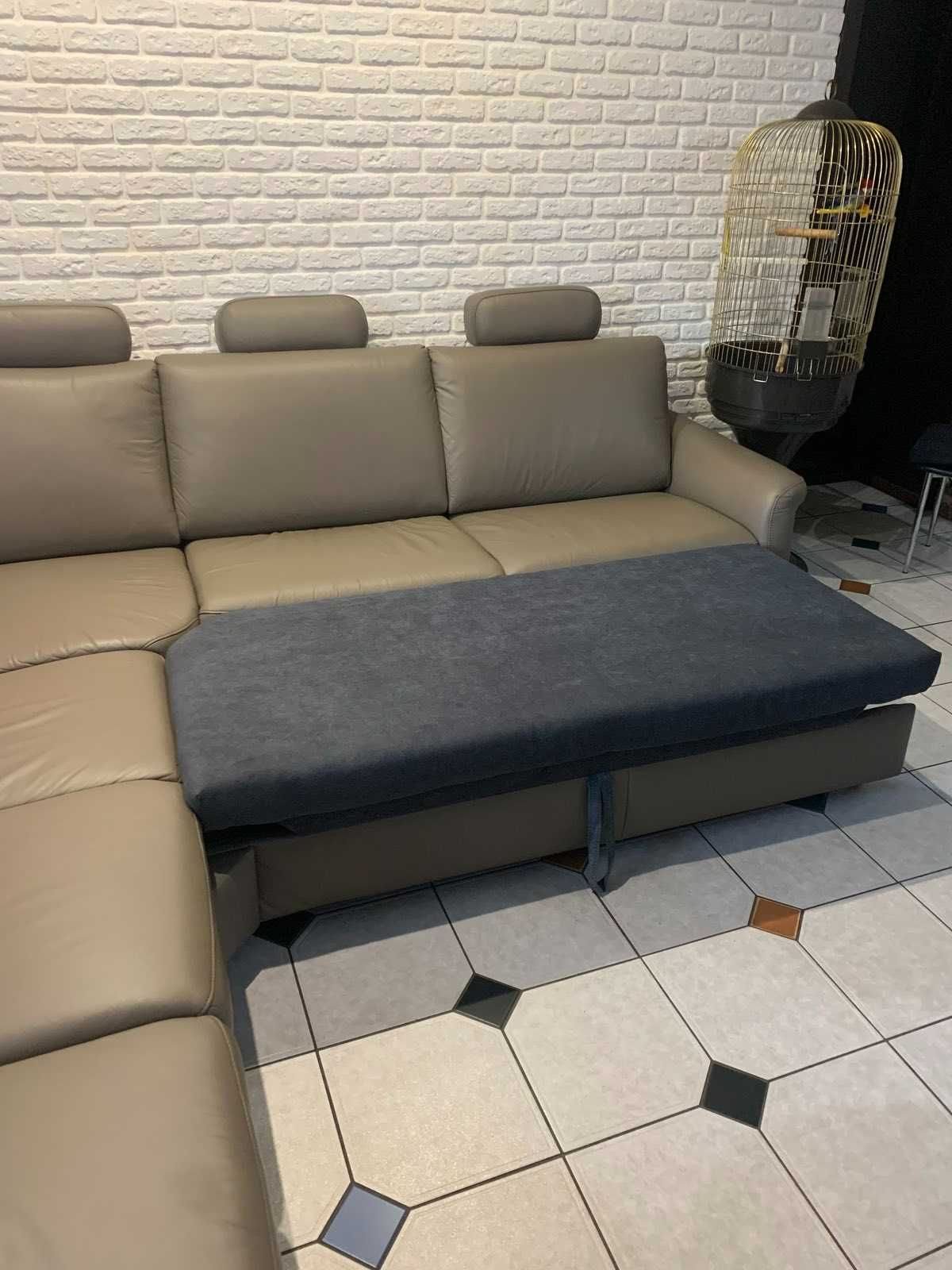 Кожаный раскладной диван Германия