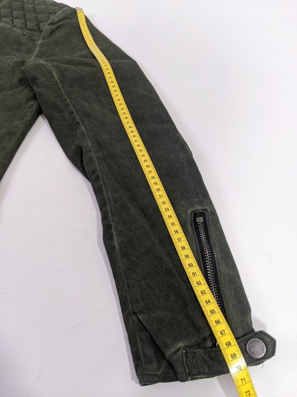 Tigha Nero Cotton rozmiar L męska kurtka biker bawełniana zielona