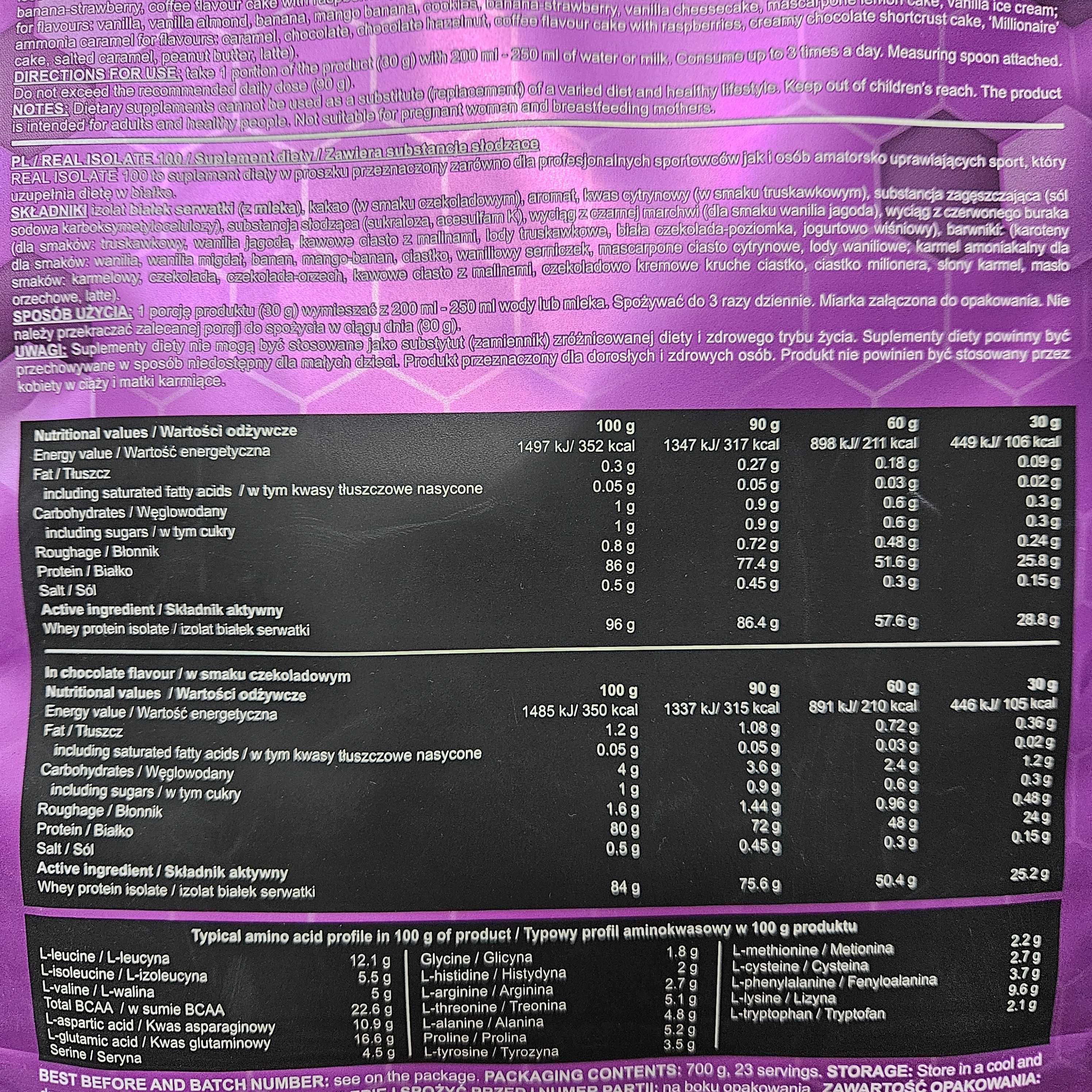 Izolat Real Pharm Isolate 700g Słony karmel Białko serwatkowe