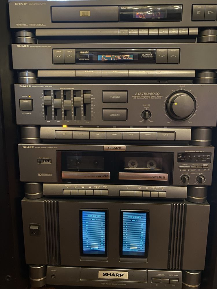 Для ценителей! Мощная адиосистема SHARP ( центр музыкальный)cp-8800
