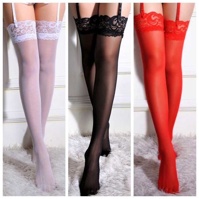 Чулки с кружевом, под пояс, эротическое белье еротична білизна панчохи
