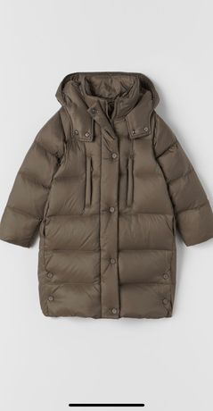 Зимнее пальто пуховик Zara XS S