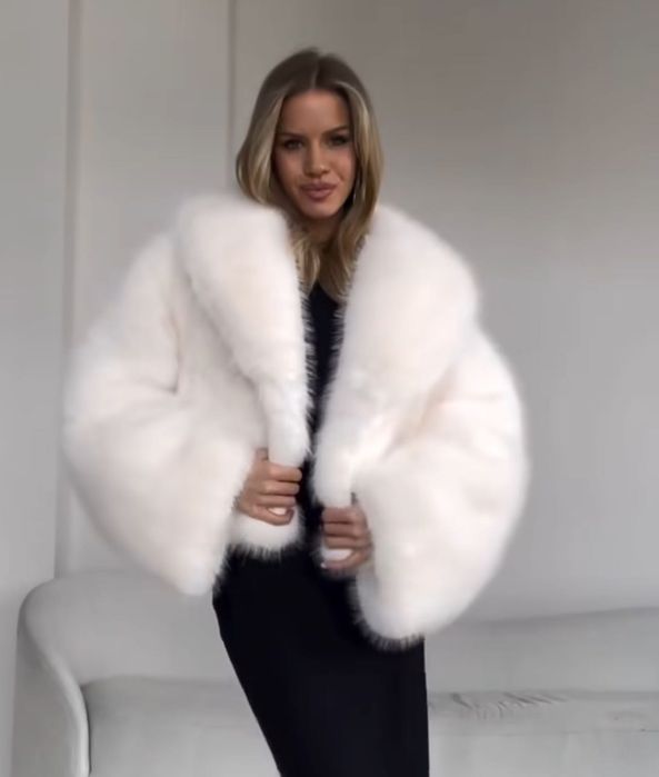 Шуба Біла як з пінтерест