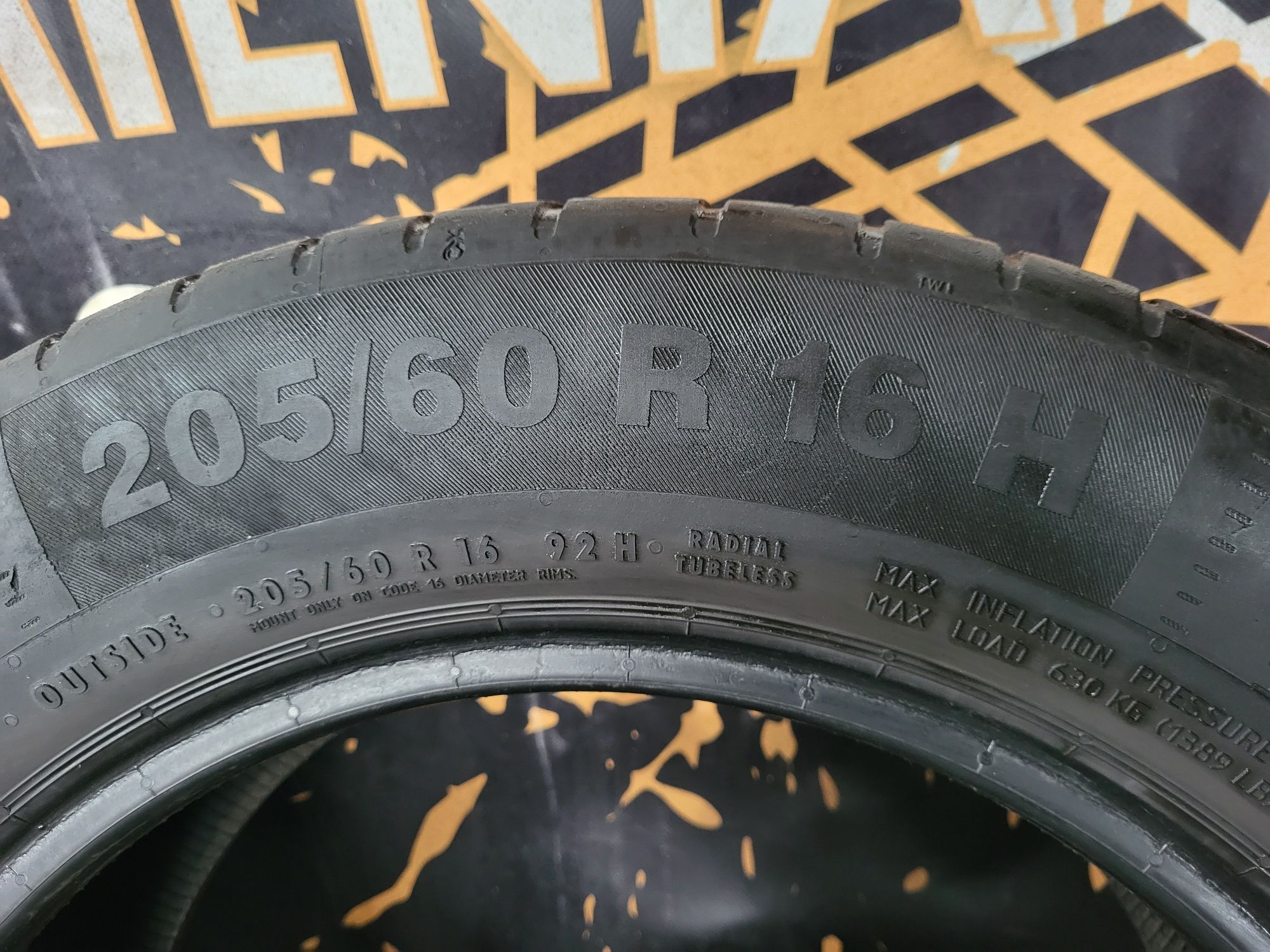 Opony letnie 205/60/16 Continental 19rok 5,4mm