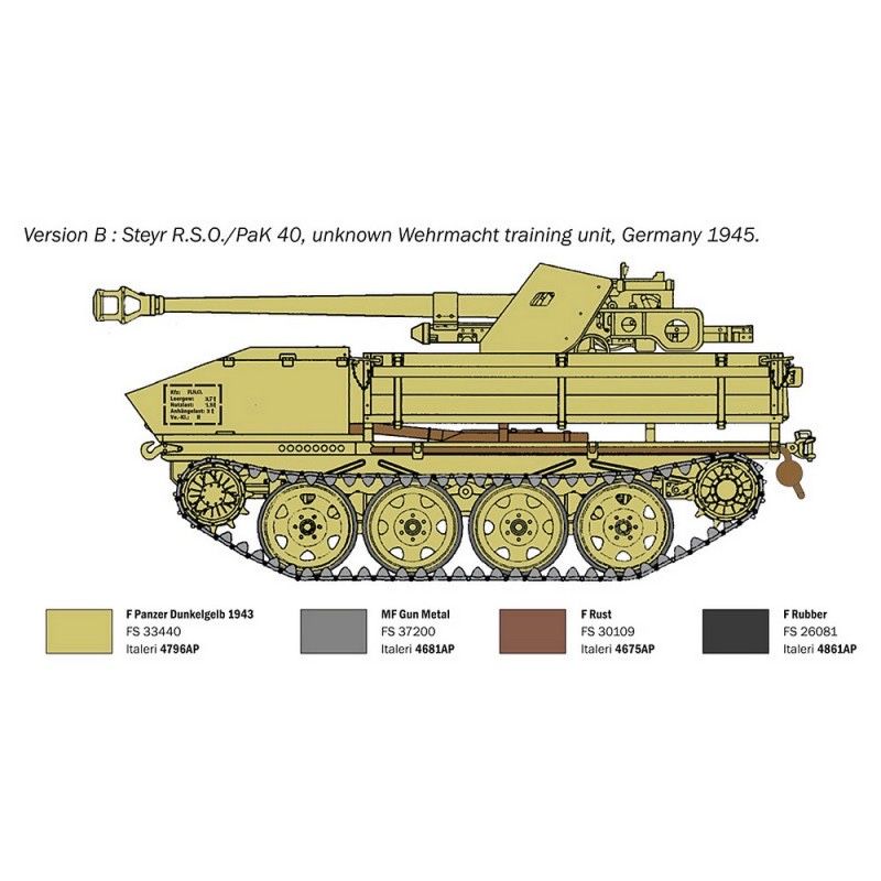 Czołg Italeri 0355 model 1:35 RSO / PAK-40