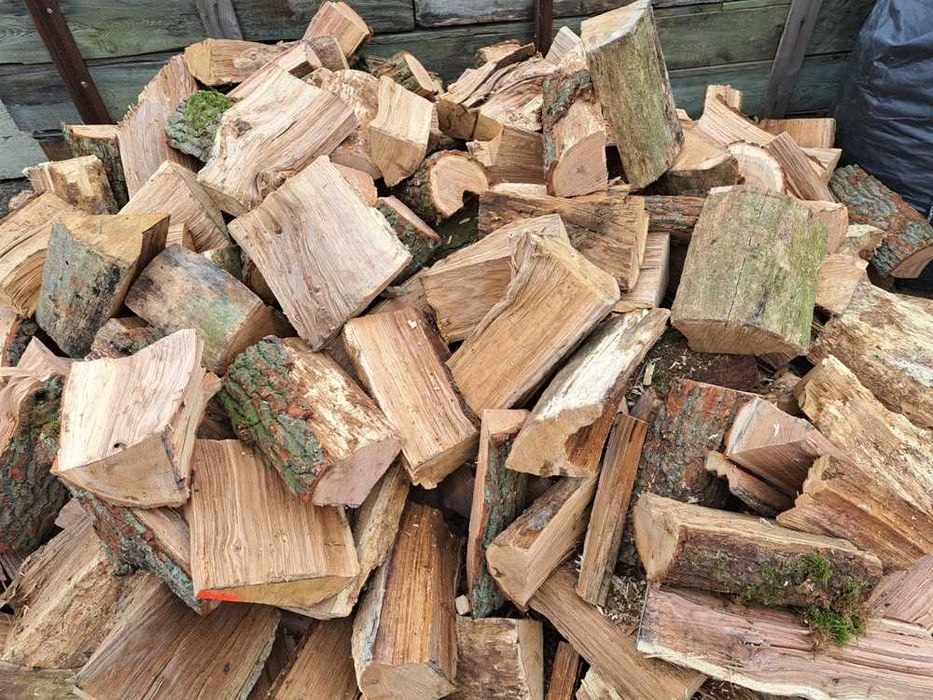 drewno liściaste twarde dąb, dębina, sezonowane