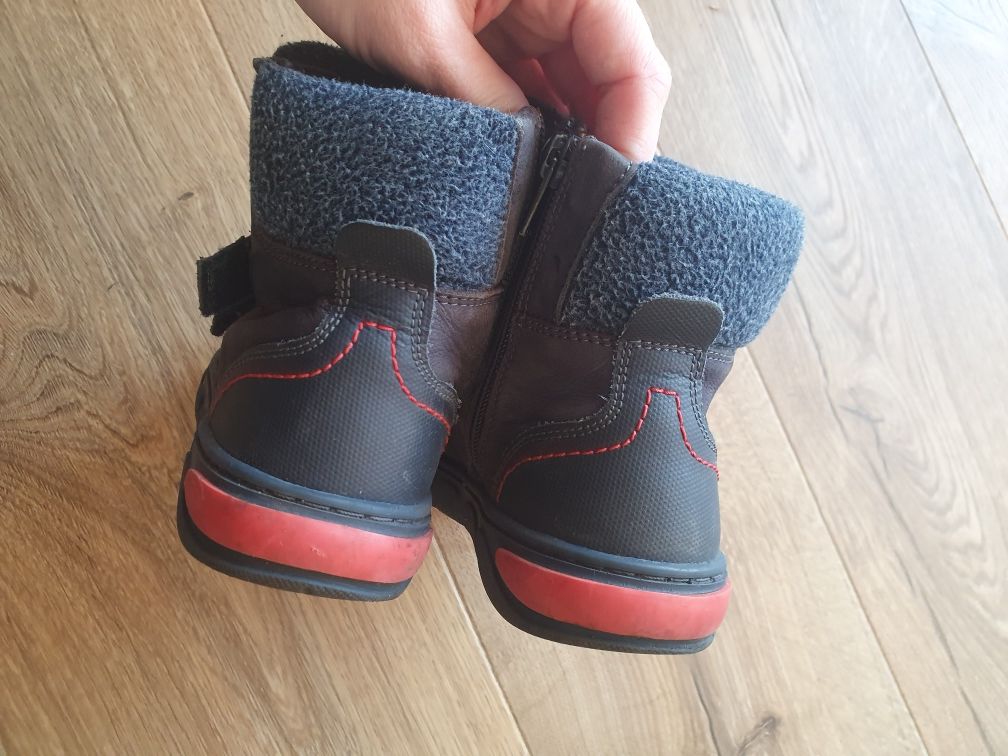 Lasocki buty 28 ocieplane z boku zamek + rzepy