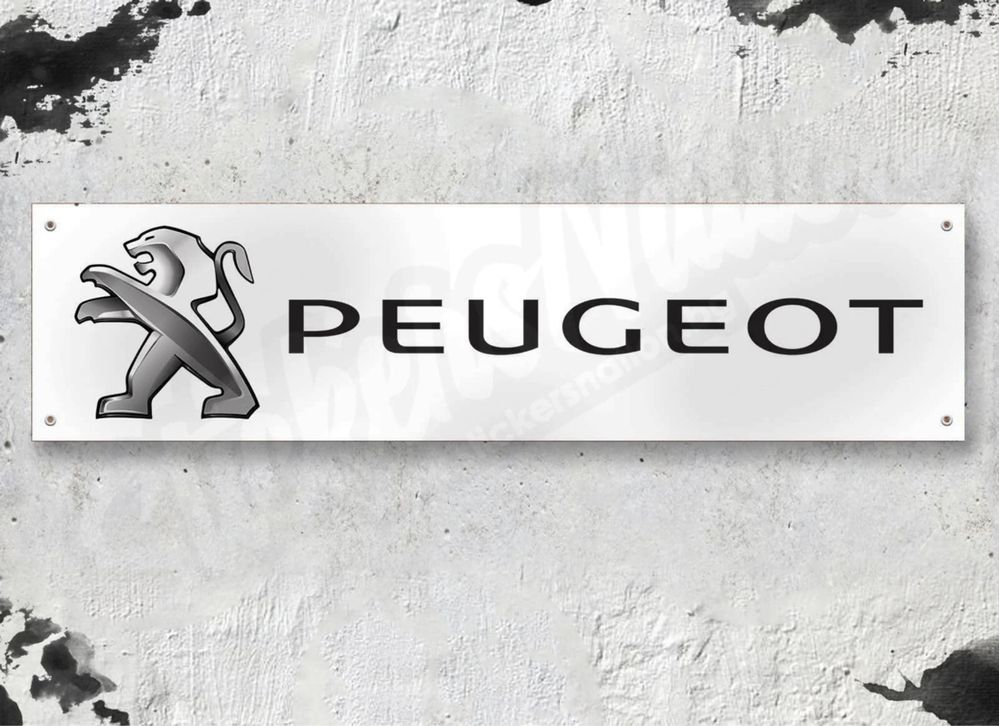 Baner plandeka Peugeot 150x60cm zaoczkowany