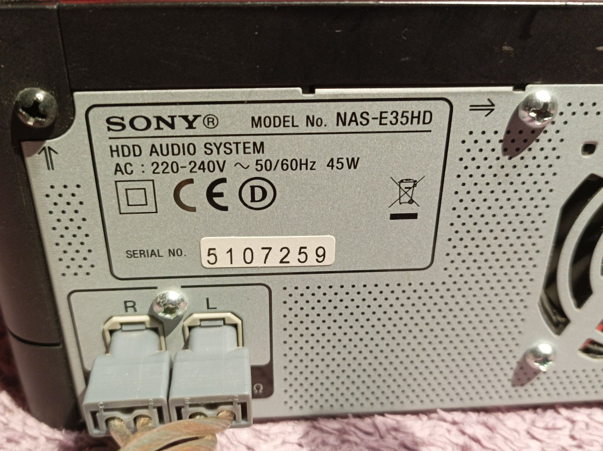 Amplituner MIDI Sony mod. NAS-E35HD,Audio System HDD.. Tanio!