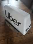 Lampa taxi Uber biała