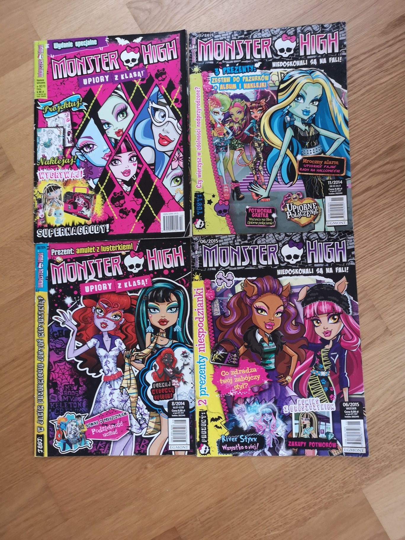 4 gazety czasopisma  monster high