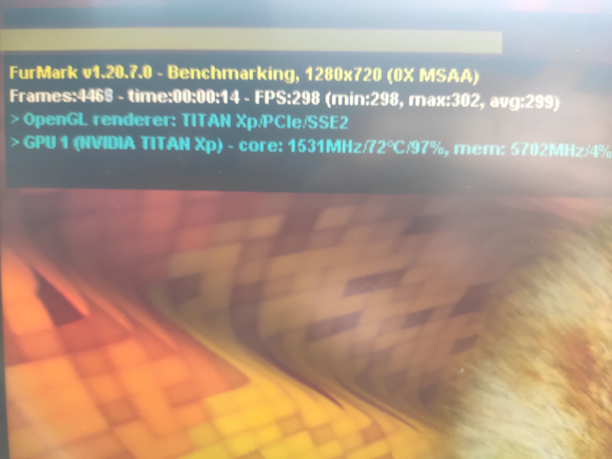 Titan xp відеокарта рівень як rtx 3070 в furmark