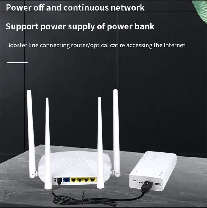 Повышающий кабель питание роутера 2.1х5.5 модема 12В/9В от повербанка.