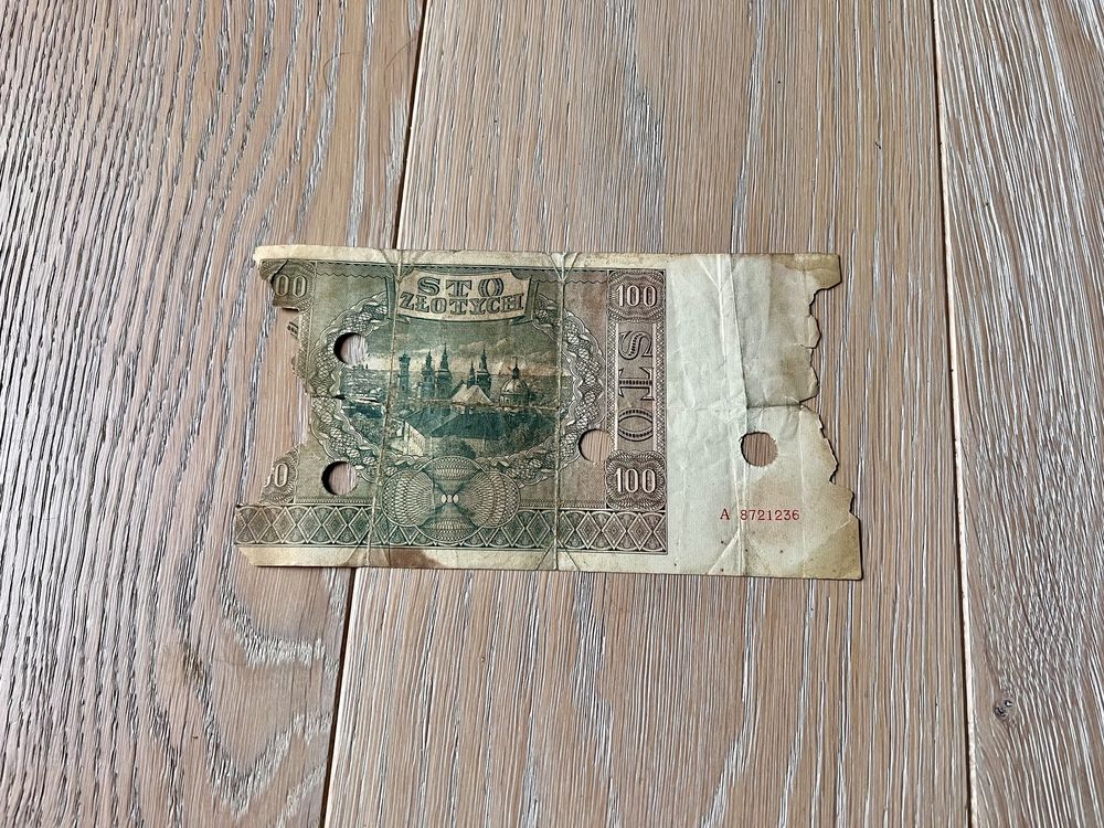 Banknot 100 złotych z 1941 roku