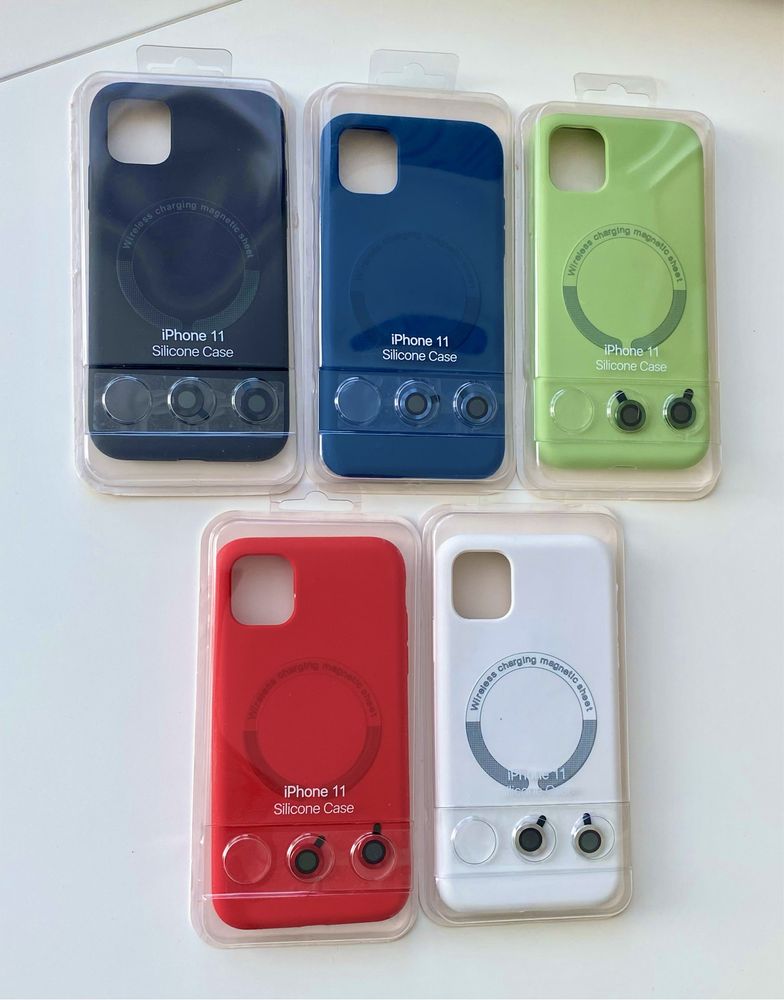  Чехол Айфон 11/13 Силикон case + MagSafe iPhone 11/13 + Защита Камер