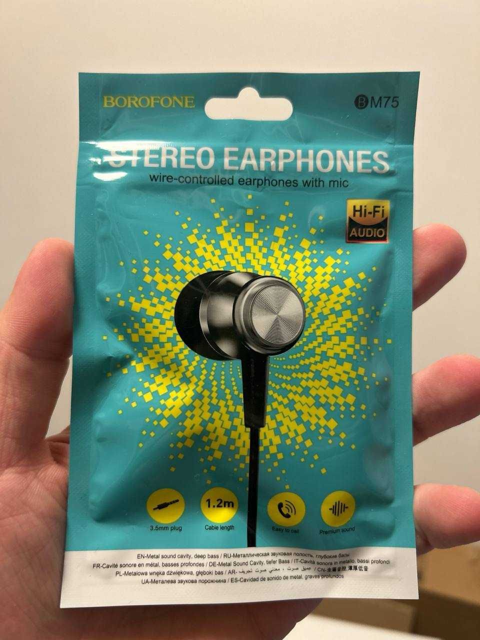Słuchawki Borofone M75 z mikrofonem - Hi-Fi Audio