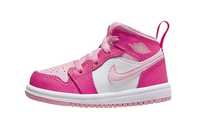 Оригінальні дитячі кросівки Air Jordan 1 Mid Toddler Fierce Pink FD878