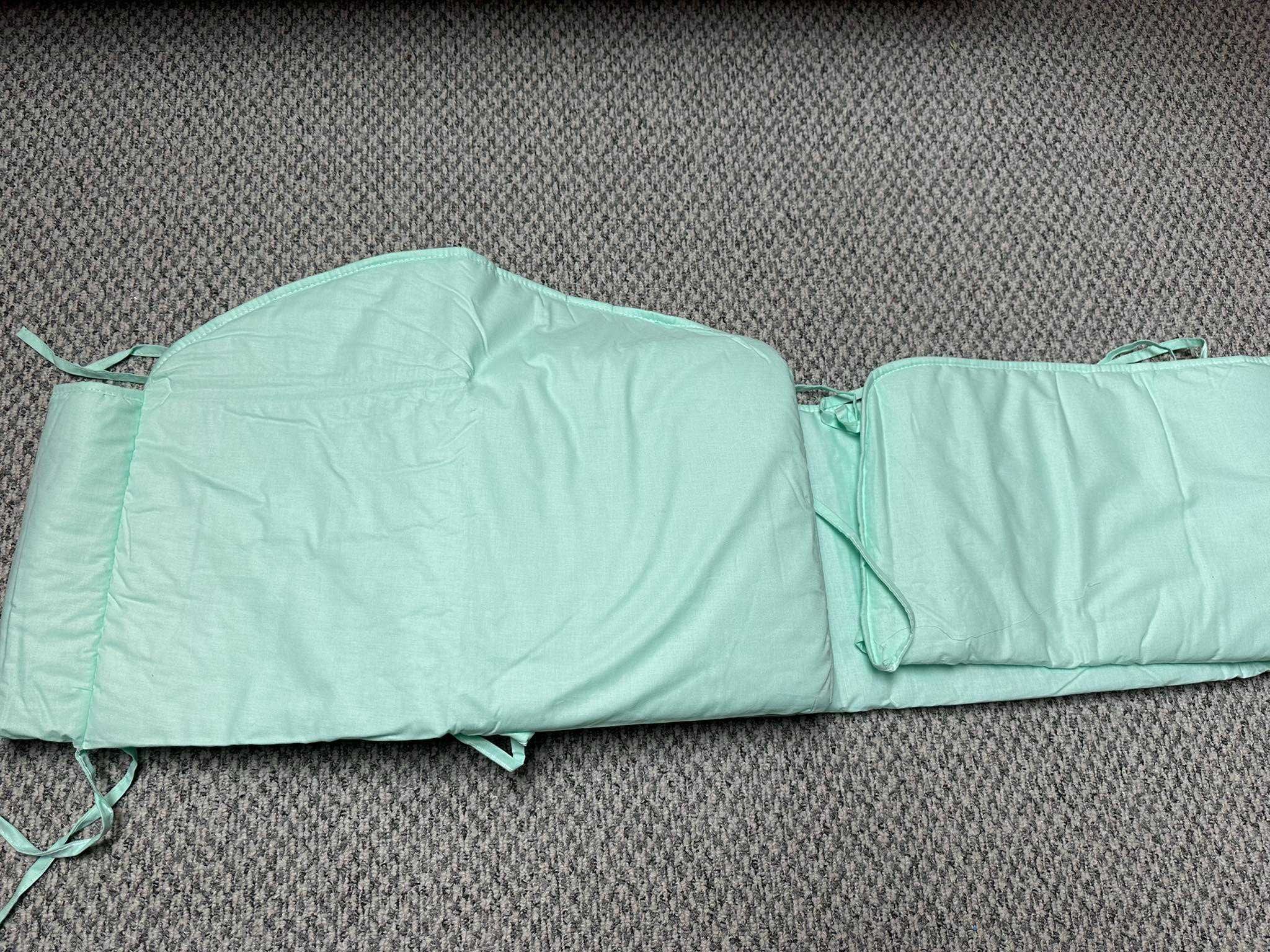 Ankras Ochraniacz do łóżeczka z zagłówkiem 360 cm zielony wiązany