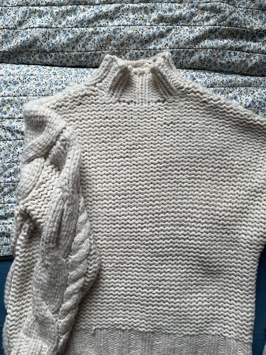 В’язаний светр Zara оверсайз молочний