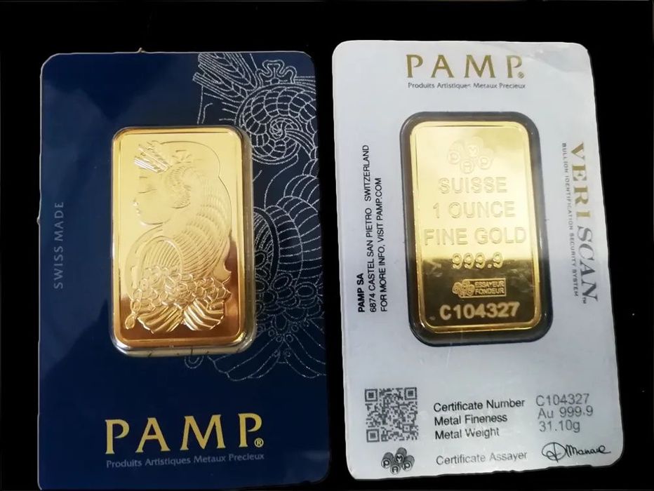 Barra ouro 1oz/31,10g (barra ouro pamp)