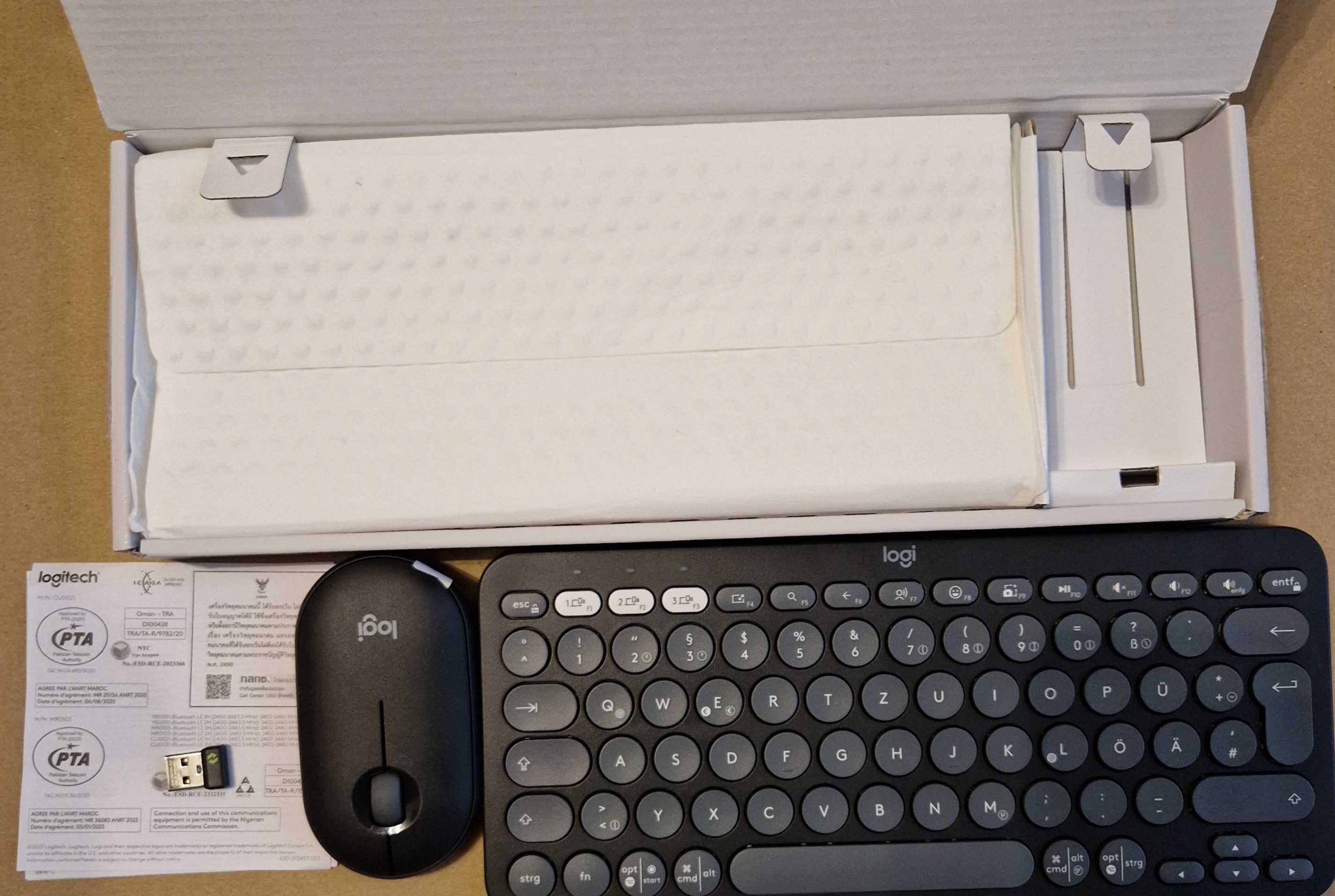 Logitech Pebble 2 Combo, QWERTZ Układ Włoski, Grafitowy