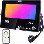 Reflektor LED RGB Zmiana Koloru Odpowiednik 300W Bluetooth zewnetrzny