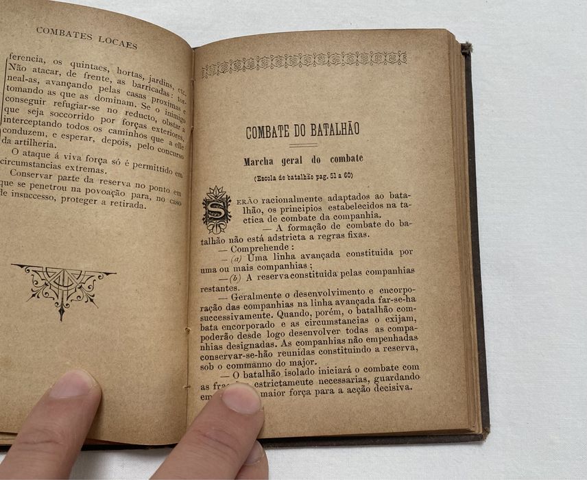 Livro militar de bolso auxiliar Infantaria 1897