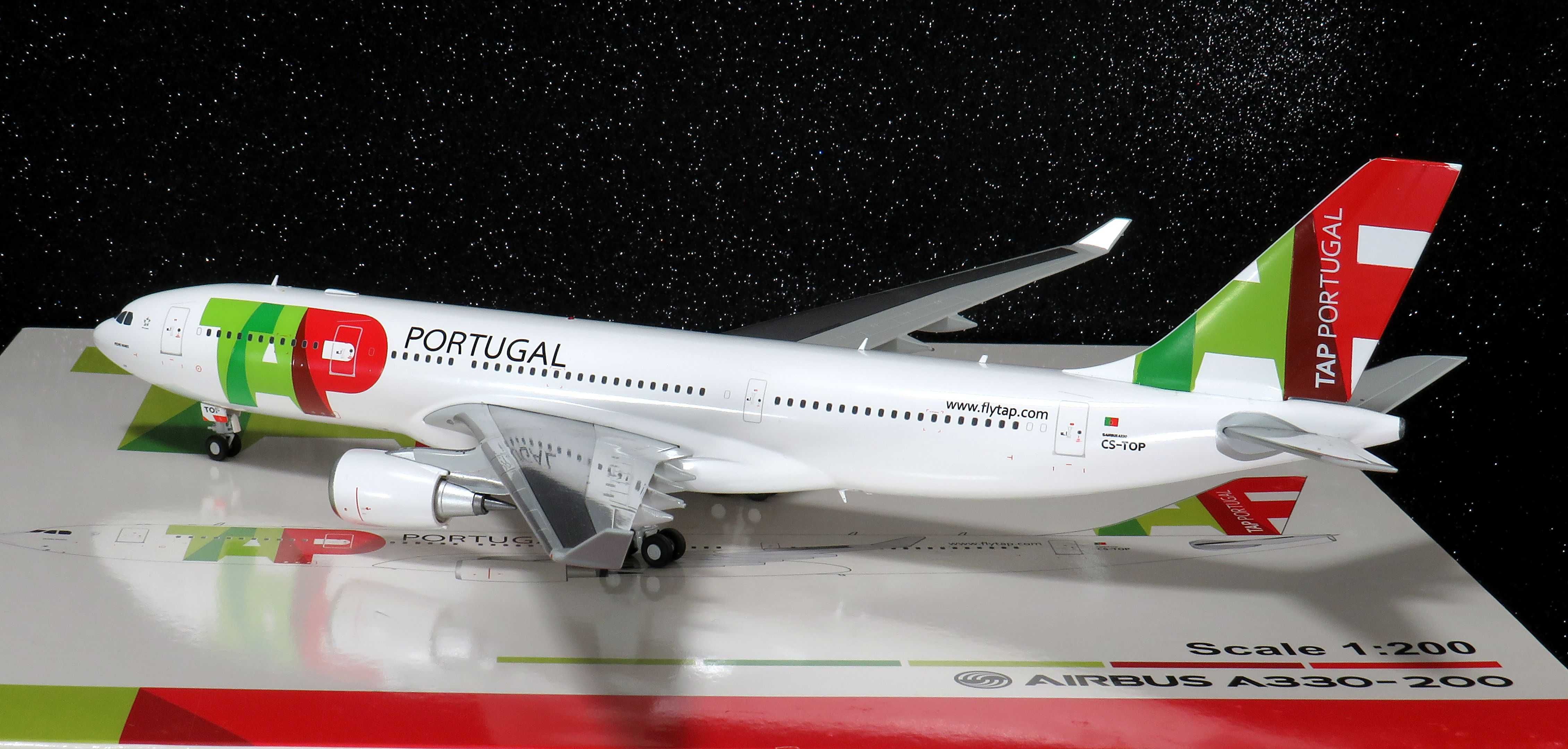 TAP Air Portugal Airbus A330-200 CS-TOP escala 1:200 super raro