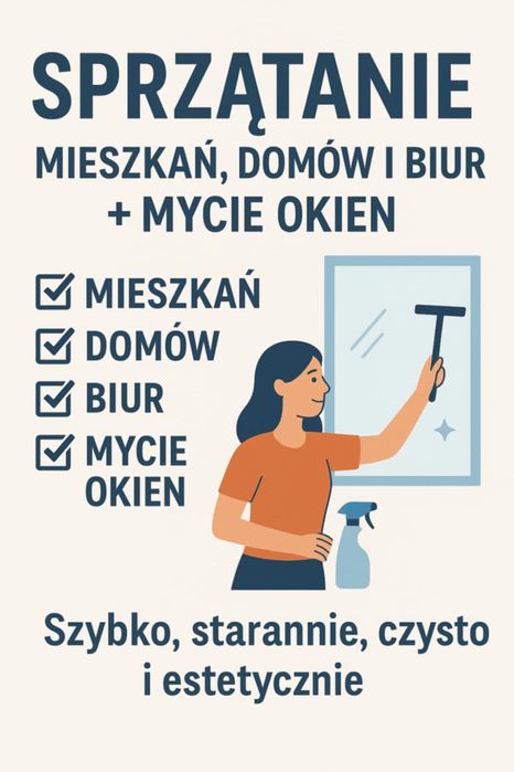 Sprzątanie domów mieszkań i biur