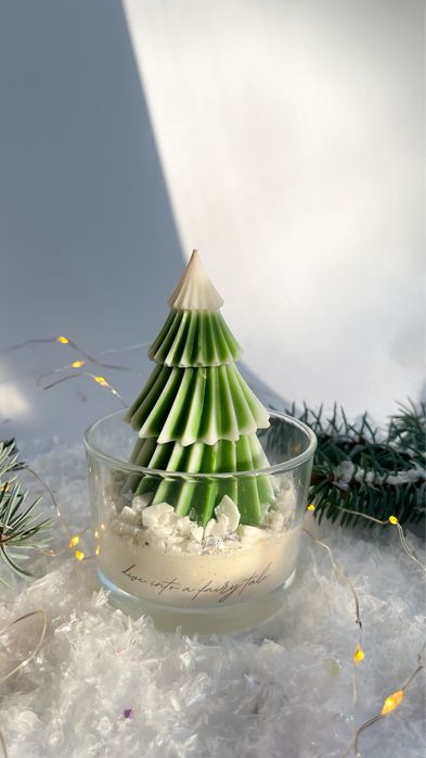 Новорічна свічка | свічка з соєвого воску | свічка