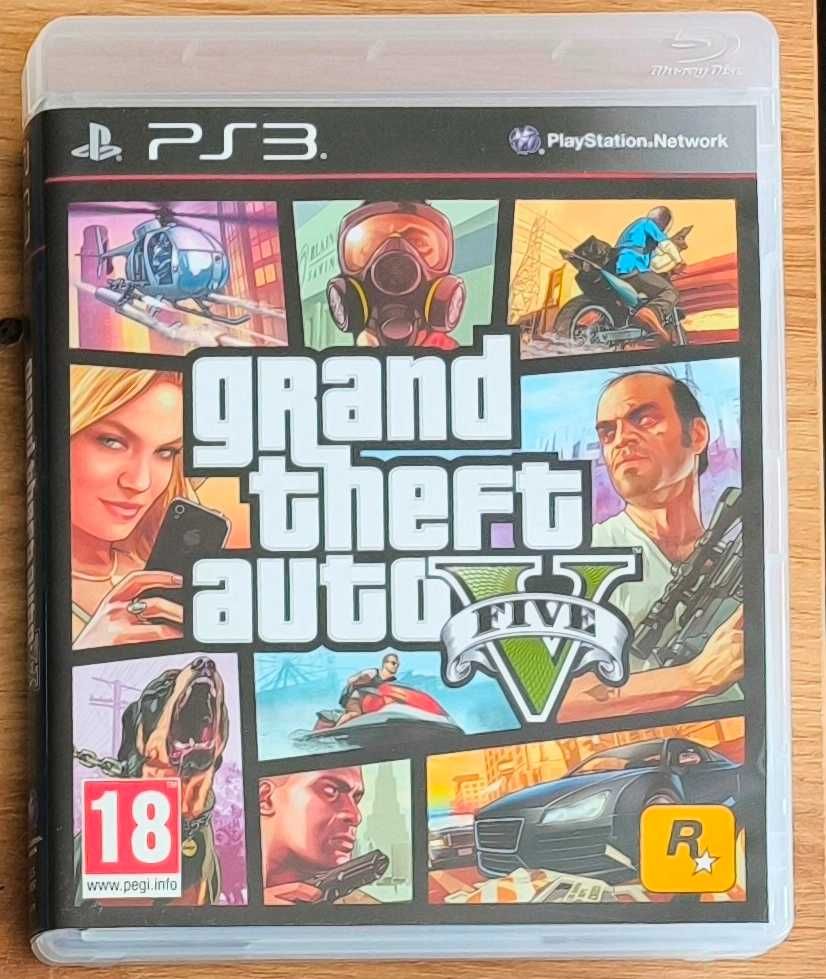 Grand Theft Auto V PS3 PL (komplet z mapą) - jak NOWA, inne tytuły!