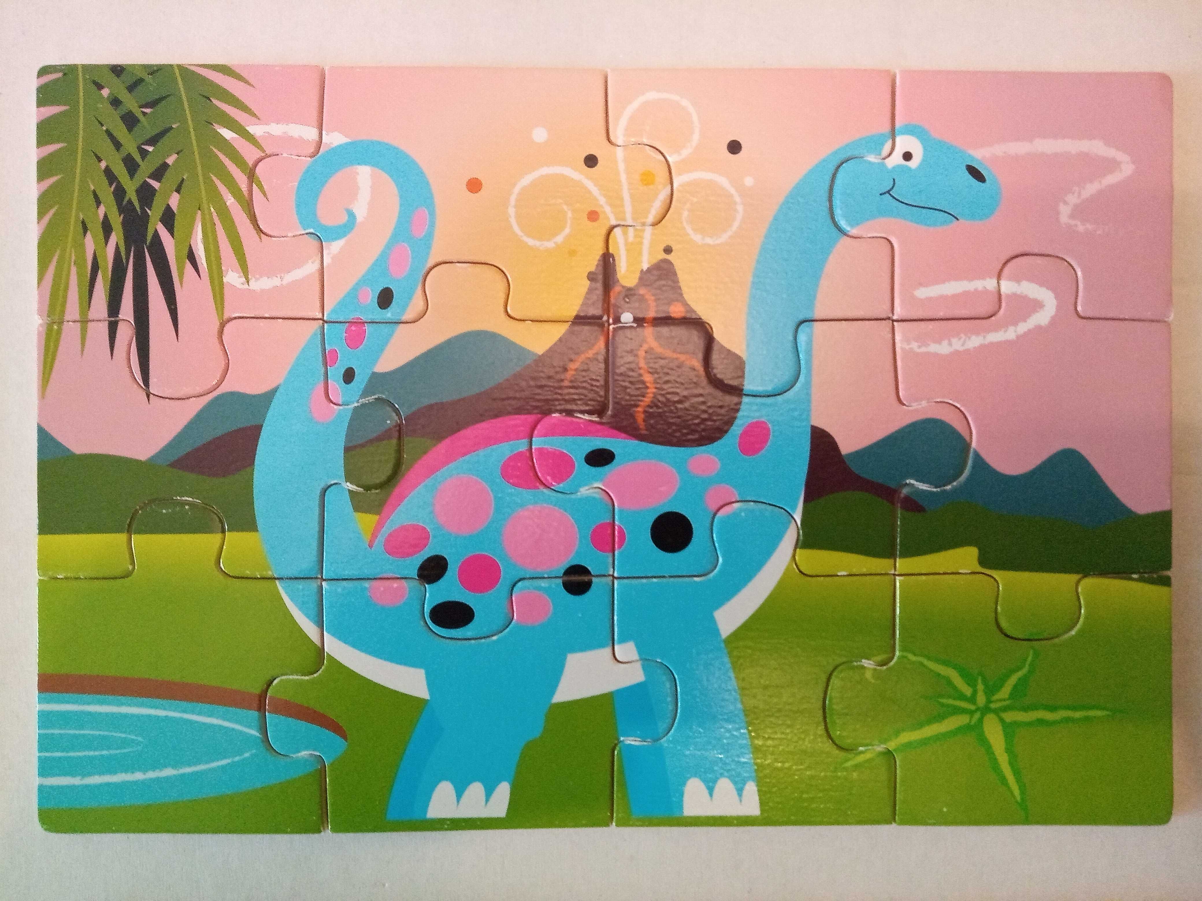 Puzzle z dinozaurami - 4 x 12 el.
