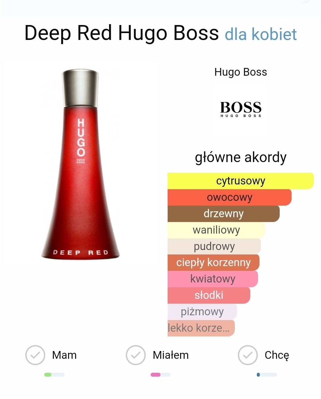 Perfumy Hugo Boss Deep Red EDP 50ml - NOWE!