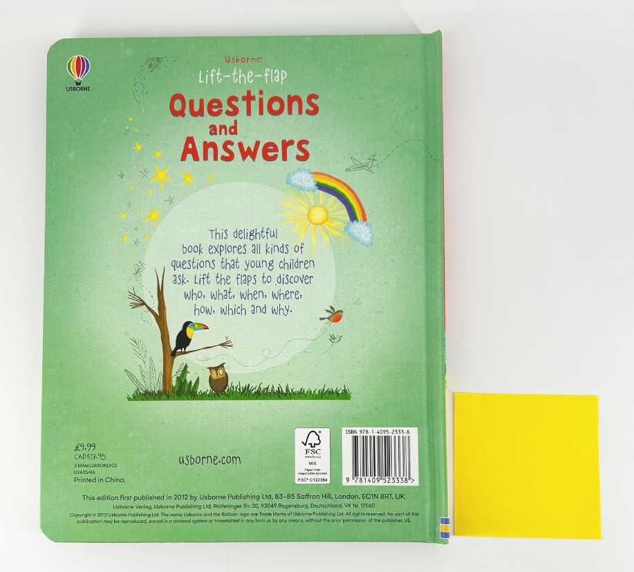 NOWA	Usborne Lift the Flap Questions and Answers Książka kartonowa