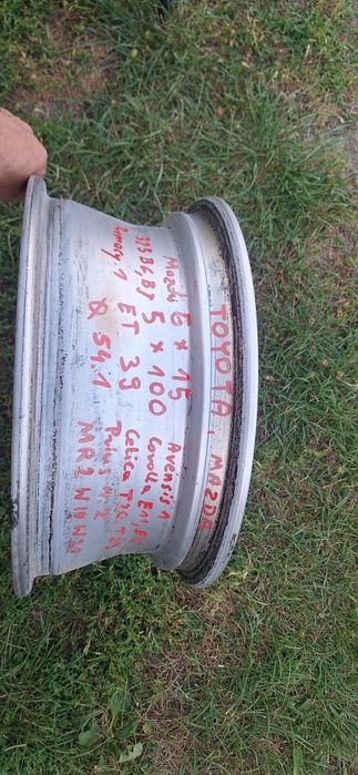 Felgi 6j x 15 Toyota, Mazda 5×100 Otwór centrujący 54,1 mm