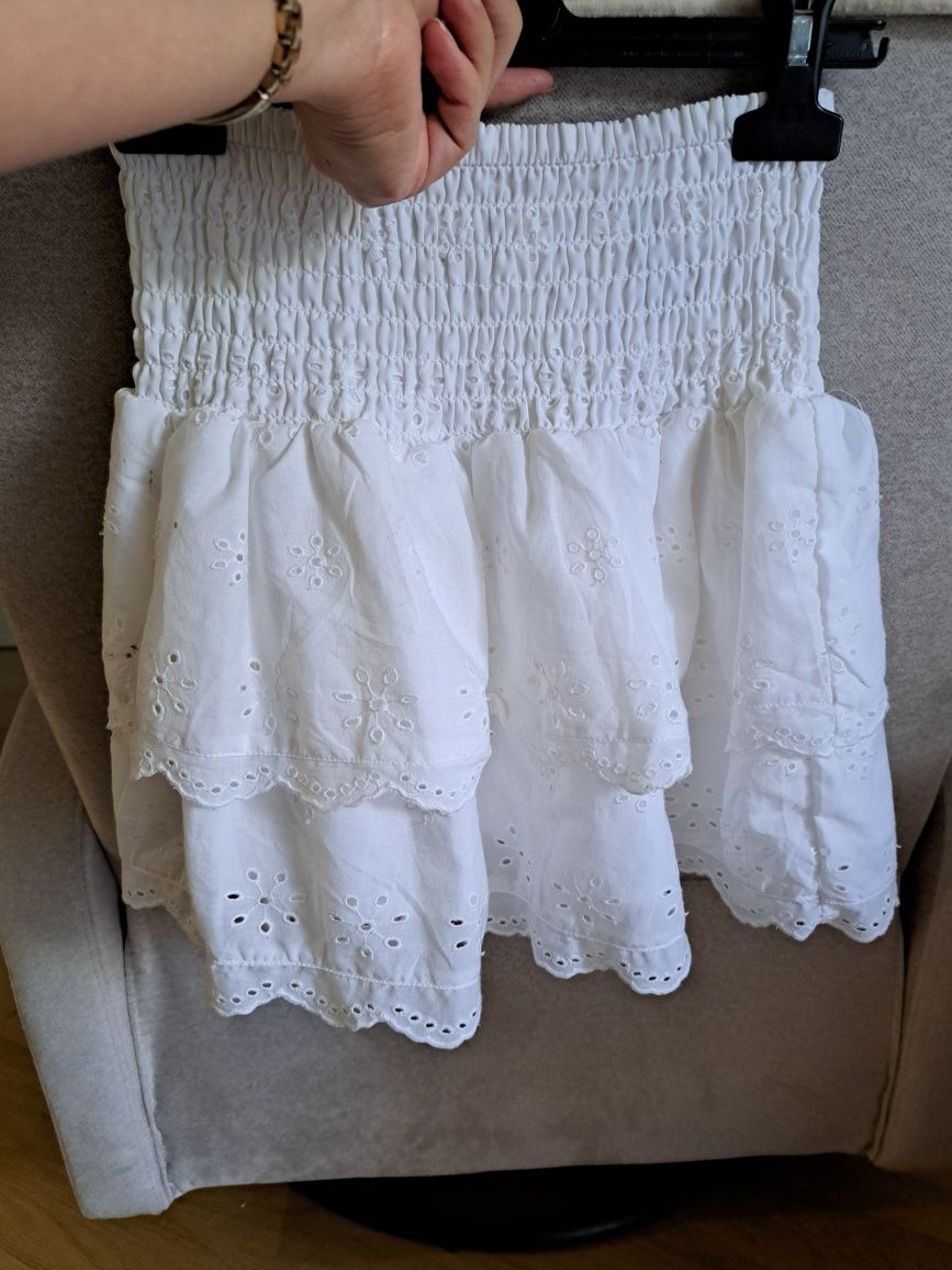 Biała spódnica 134 H&M
